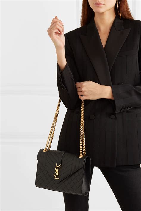 ysl bag black shoulder|quilted designer patchwork shoulder bags.